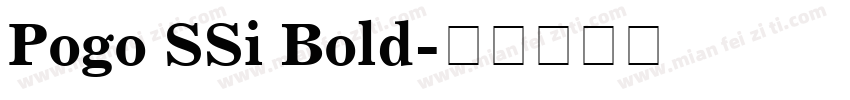Pogo SSi Bold字体转换